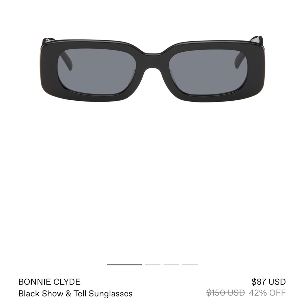 BONNIE CLYDE SHOW AND TELL SUNGLASSES
